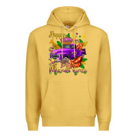 Antique Gold happy mardi gras truck olivia Premium Hoodie - OliviaCreatesArt