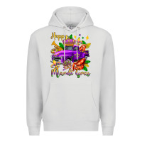 Dove Grey happy mardi gras truck olivia Premium Hoodie - OliviaCreatesArt