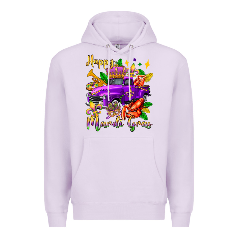 Happy Mardi Gras Truck Olivia Premium Hoodie by OliviaCreatesArt | Teevron