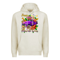 Oatmeal Heather happy mardi gras truck olivia Premium Hoodie - OliviaCreatesArt