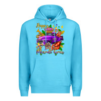 Ocean Blue happy mardi gras truck olivia Premium Hoodie - OliviaCreatesArt