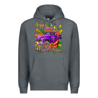 Rock happy mardi gras truck olivia Premium Hoodie - OliviaCreatesArt