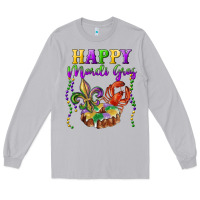 Moon Dust happy mardi gras fleur de lis king cake crawfish Long Sleeve Tee - RanaPortraitStore