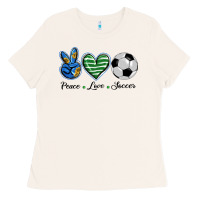 Bone peace love soccer Ladies Tee - BarkalooDesign