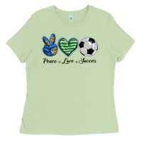 Matcha peace love soccer Ladies Tee - BarkalooDesign