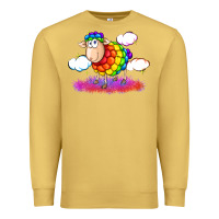 Antique Gold rainbow sheep pride Premium Sweatshirt - FaDigitalArtStudio
