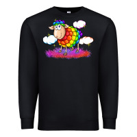 Black rainbow sheep pride Premium Sweatshirt - FaDigitalArtStudio