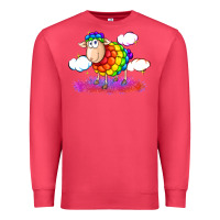 Cardinal rainbow sheep pride Premium Sweatshirt - FaDigitalArtStudio