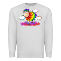 Dove Grey rainbow sheep pride Premium Sweatshirt - FaDigitalArtStudio
