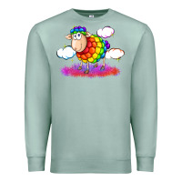 Seafoam rainbow sheep pride Premium Sweatshirt - FaDigitalArtStudio
