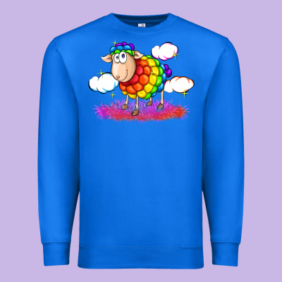 Rainbow Sheep Pride Premium Sweatshirt Designed By Fadigitalartstudio