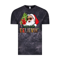 Cloud Black Don't Stop Believing Santa Vintage Tee - BundleAndBundleShop