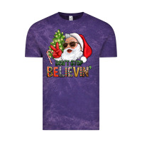 Cloud Purple Don't Stop Believing Santa Vintage Tee - BundleAndBundleShop
