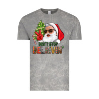 Cloud Rock Don't Stop Believing Santa Vintage Tee - BundleAndBundleShop
