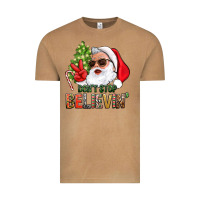Don't Stop Believing Santa Vintage Tee | Teevron