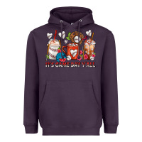 Plum It's Game Day Y'all Baseball Coffee Cups Heavyweight Hoodie - FaDigitalArtStudio