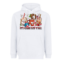 White It's Game Day Y'all Baseball Coffee Cups Heavyweight Hoodie - FaDigitalArtStudio
