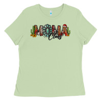 Matcha western christmas mama claus sunflowers and cactus Ladies Tee - Jasminsmagicworld