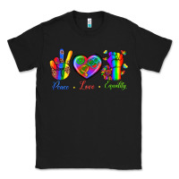 Black Peace Love Equality Classic Tee - BundleAndBundleShop