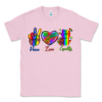 Bubblegum Pink Peace Love Equality Classic Tee - BundleAndBundleShop