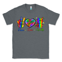 Charcoal Heather Peace Love Equality Classic Tee - BundleAndBundleShop