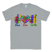 Heather Grey Peace Love Equality Classic Tee - BundleAndBundleShop