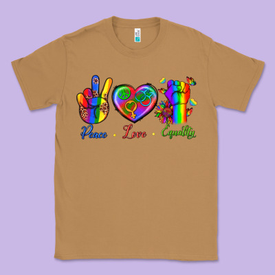 Peace Love Equality Classic Tee Designed By Bundleandbundleshop