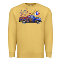 Antique Gold Western Truck Fourth Of July Premium Sweatshirt - FaDigitalArtStudio