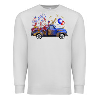 Dove Grey Western Truck Fourth Of July Premium Sweatshirt - FaDigitalArtStudio