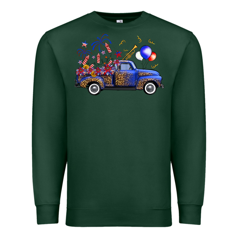 Western Truck Fourth Of July Premium Sweatshirt by FaDigitalArtStudio | Teevron