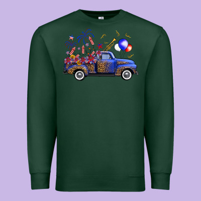 Western Truck Fourth Of July Premium Sweatshirt Designed By Fadigitalartstudio