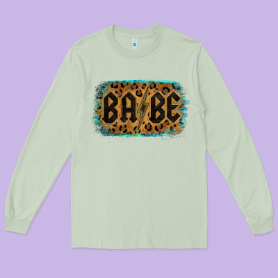 Leopard Pattern Babe Tried Long Sleeve Tee Designed By Bettercallsaul