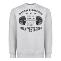 Heather Grey push harder Heavyweight Sweatshirt - Bettercallsaul