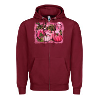 Burgundy cancer pumpkins Zipper Hoodie - CowGirlArtShop