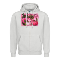Dove Grey cancer pumpkins Zipper Hoodie - CowGirlArtShop