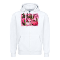 White cancer pumpkins Zipper Hoodie - CowGirlArtShop