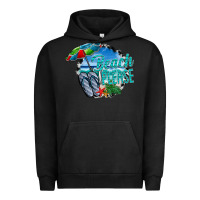 Pigment Black beach please Urban Hoodie - CowhideDigitalArt