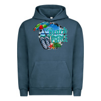 Pigment Midnight Navy beach please Urban Hoodie - CowhideDigitalArt