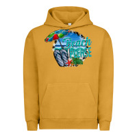Pigment Peanut Butter beach please Urban Hoodie - CowhideDigitalArt