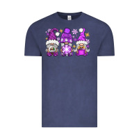 Vintage Denim Purple Winter Gnomies Vintage Tee - BundleAndBundleShop