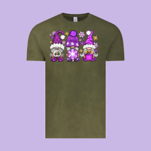 Purple Winter Gnomies Vintage Tee Designed By Bundleandbundleshop