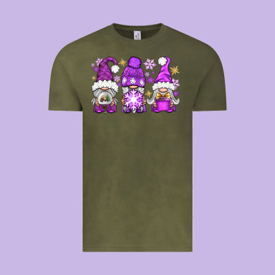 Purple Winter Gnomies Vintage Tee Designed By Bundleandbundleshop