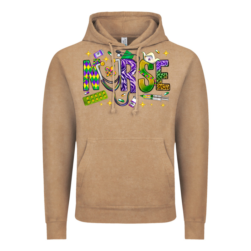 Mardi Gras Nurse Vintage Hoodie by BundleAndBundleShop | Teevron