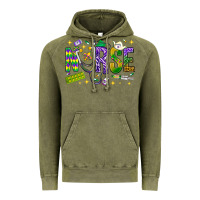 Vintage Olive Mardi Gras nurse Vintage Hoodie - BundleAndBundleShop