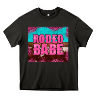 Asphalt rodeo babe cowhide leopard turquoise Heavy Core Tee - BarkalooDesign