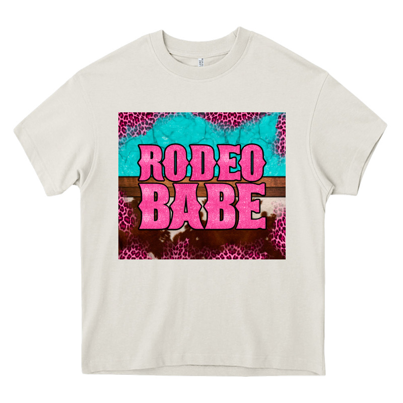 Rodeo Babe Cowhide Leopard Turquoise Heavy Core Tee by BarkalooDesign | Teevron