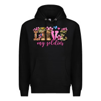 Black love my soldier olivia Premium Hoodie - OliviaCreatesArt
