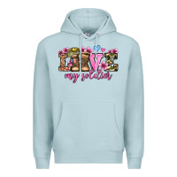 Blue Mist love my soldier olivia Premium Hoodie - OliviaCreatesArt