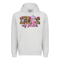 Dove Grey love my soldier olivia Premium Hoodie - OliviaCreatesArt