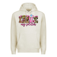 Oatmeal Heather love my soldier olivia Premium Hoodie - OliviaCreatesArt